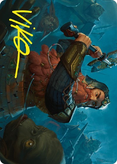 Gimli, Counter of Kills Art Card - 10 81 Gold Stamped Signature
