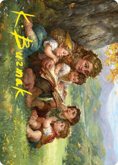 Samwise Gamgee Art Card - 19 81 Gold Stamped Signature