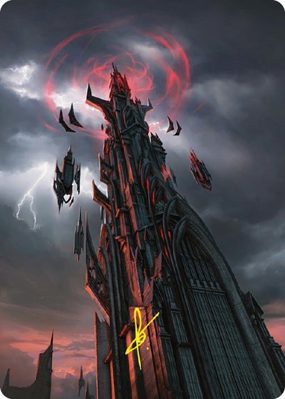 Barad-dur Art Card - Gold Stamped Signature