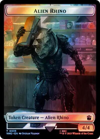 Alien Rhino // Food (0059) Double-Sided Token