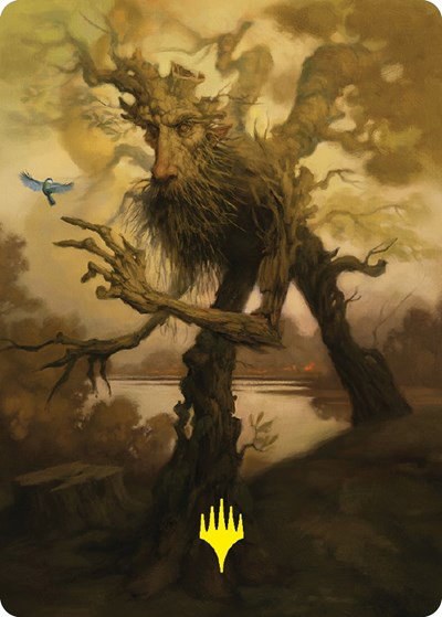 Treefolk Token Art Card - Gold Stamped Signature