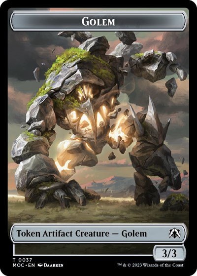 Golem // Blood Double-sided Token