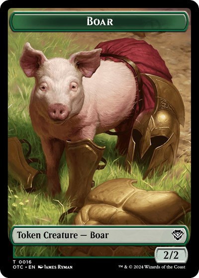 Boar // Treasure Double-Sided Token