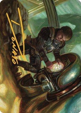 Urza, Powerstone Prodigy Art Card - Gold Stamped Signature