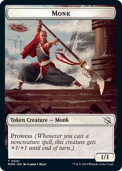 Monk // Phyrexian Hydra (0011) Double-Sided Token - Foil Monk Phyrexian Hydra 0011