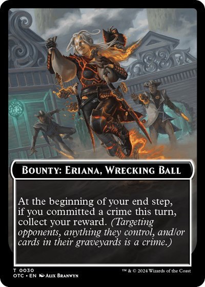 Bounty: Eriana, Wrecking Ball // Bounty Rules Double-Sided Token - Normal Bounty Eriana Wrecking 
