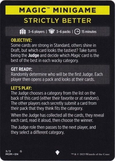 Magic Minigame: Strictly Better - Normal Magic Minigame Strictly