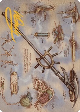 Staff of Domination Art Card - Gold Stamped Signature