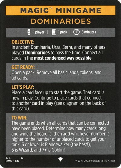 Magic Minigame: Dominarioes - Normal Magic Minigame Dominari