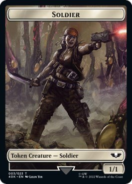 Soldier (003) // Ultramarines Honour Guard Double-Sided Token - Surge Foil