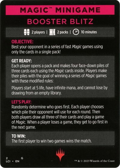 Magic Minigame: Booster Blitz - Normal Magic Minigame Booster 
