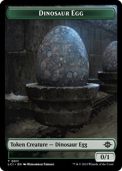 Dinosaur Egg // Dinosaur (0010) Double-Sided Token - Foil