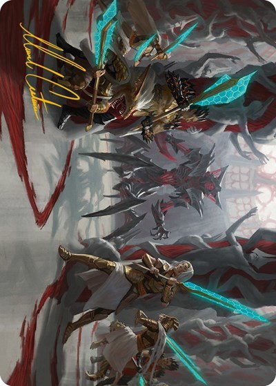 Goldwardens' Gambit Art Card - Gold Stamped Signature