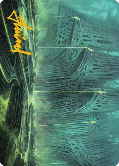 Swamp Art Card - Gold Stamped Signature