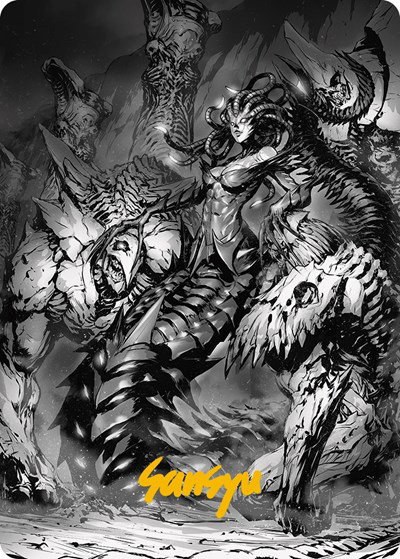 Vraska, Betrayal's Sting Art Card - Gold Stamped Signature
