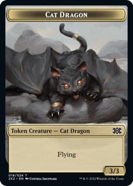 Cat Dragon // Spirit (008) Double-Sided Token - Foil
