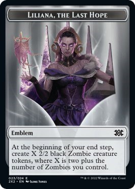 Emblem - Liliana, the Last Hope // Spirit (002) Double-Sided Token - Foil