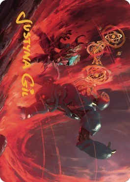 Twinferno Art Card - Gold Stamped Signature