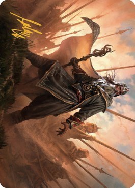 Hazezon, Shaper of Sand Art Card - Gold Stamped Signature