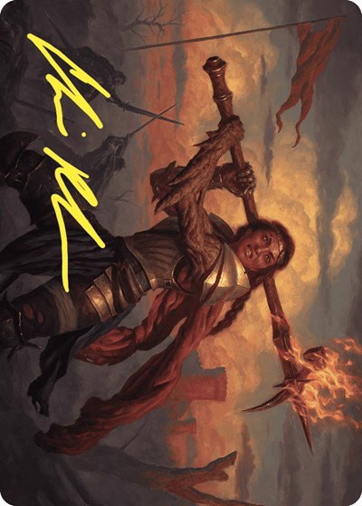 Imodane, the Pyrohammer Art Card - Gold Stamped Signature