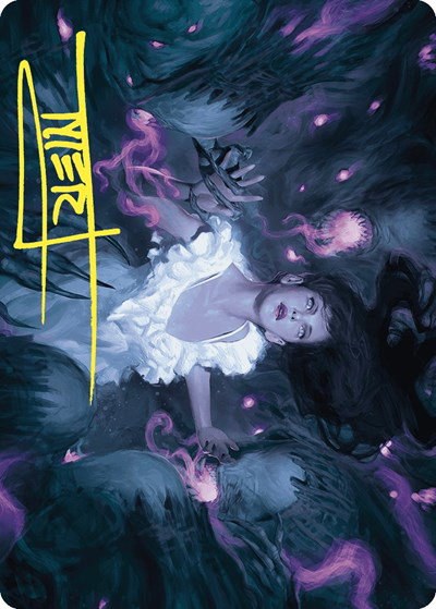 Neva, Stalked by Nightmares Art Card - Gold Stamped Signature