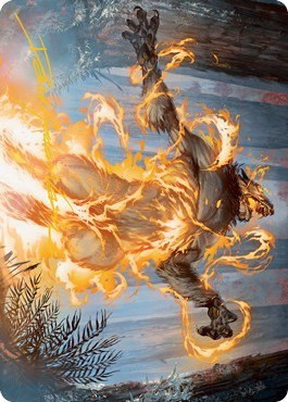 Burn the Accursed Art Card - Gold Stamped Signature