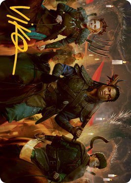Candlelit Cavalry Art Card - Gold Stamped Signature