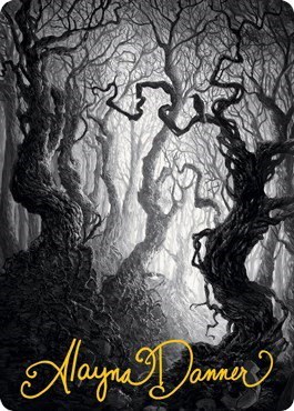Forest Art Card - Gold Stamped Signature