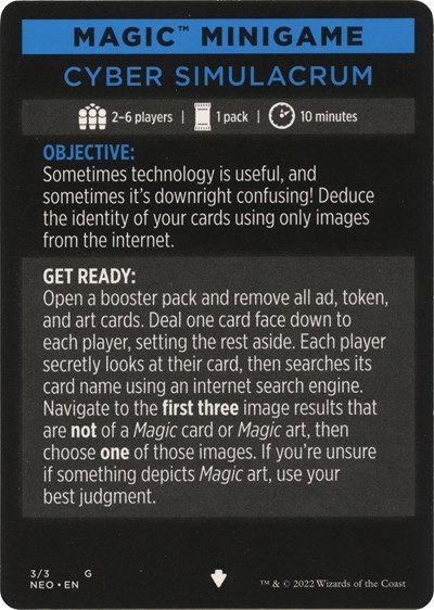 Magic Minigame: Cyber Simulacrum - Normal Magic Minigame Cyber Si