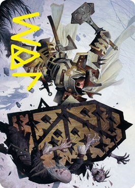 Estwald Shieldbasher Art Card - Gold Stamped Signature