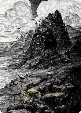 Mountain Art Card - Gold Stamped Signature