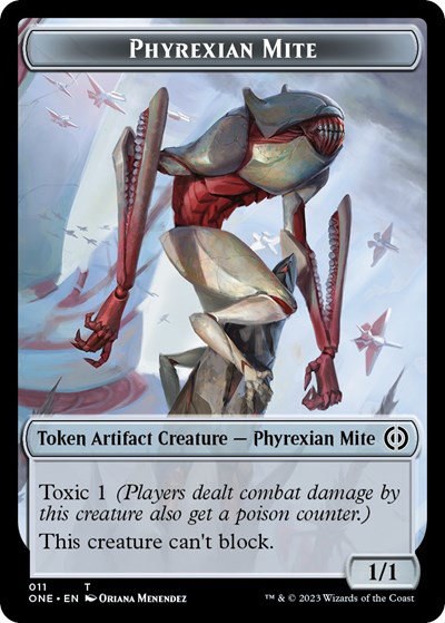 Phyrexian Mite (011) // Phyrexian Horror (004) Double-Sided Token