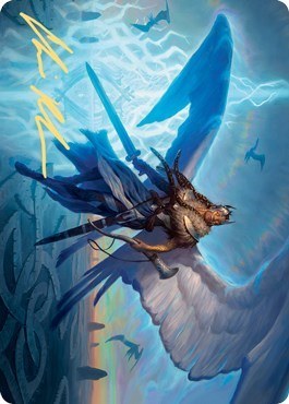 Righteous Valkyrie Art Card - Gold Stamped Signature