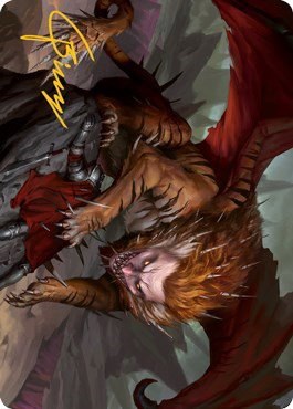 Manticore Art Card - Gold Stamped Signature