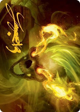Flameskull Art Card - Gold Stamped Signature