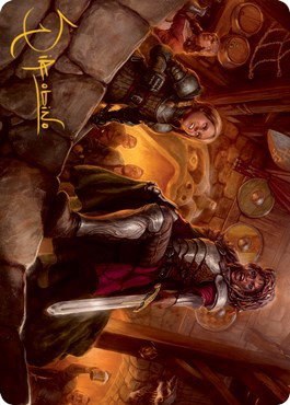 Veteran Dungeoneer Art Card - Gold Stamped Signature