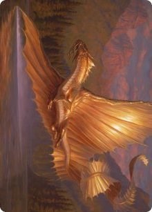 Adult Gold Dragon Art Card