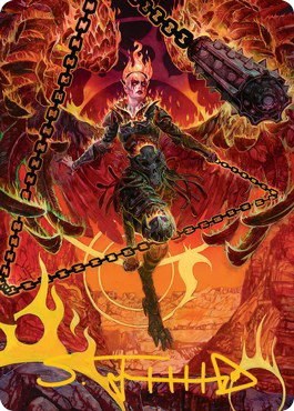 Zariel, Archduke of Avernus Art Card - Gold Stamped Signature