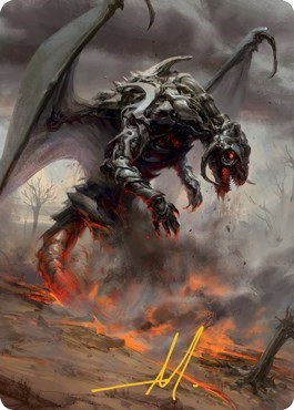 Scion of Draco Art Card - Gold Stamped Signature