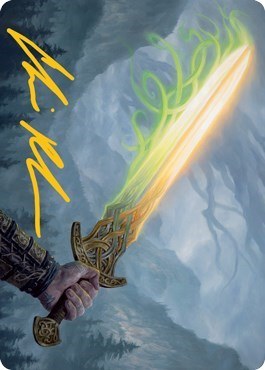 Sword of Hearth and Home Art Card - Gold Stamped Signature