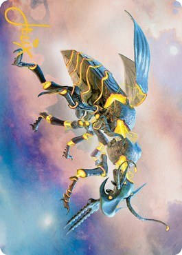 Zabaz, the Glimmerwasp Art Card - Gold Stamped Signature