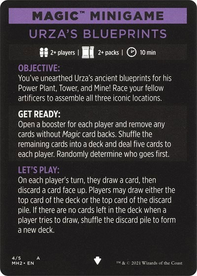 Magic Minigame: Urza's Blueprints - Normal Magic Minigame Urza S B