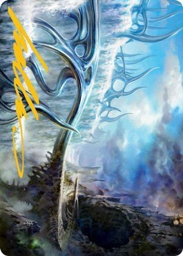 Mistvault Bridge Art Card - Gold Stamped Signature