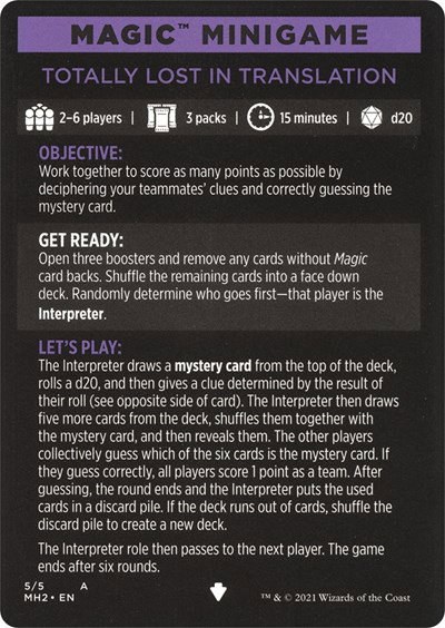 Magic Minigame: Totally Lost in Translation - Normal Magic Minigame Totally 