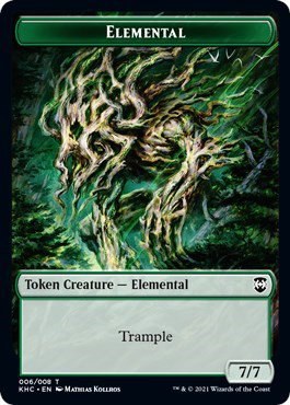 Elemental // Elf Warrior Double-Sided Token