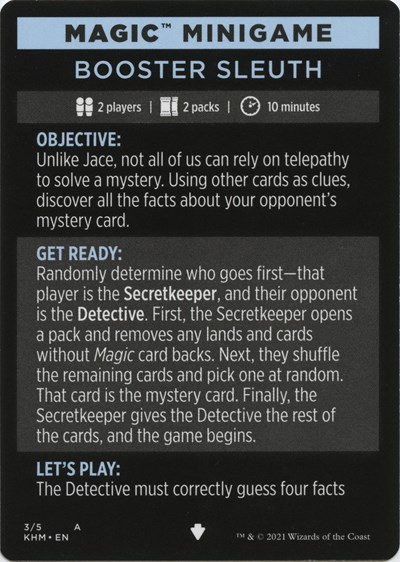 Magic Minigame: Booster Sleuth - Normal Magic Minigame Booster 