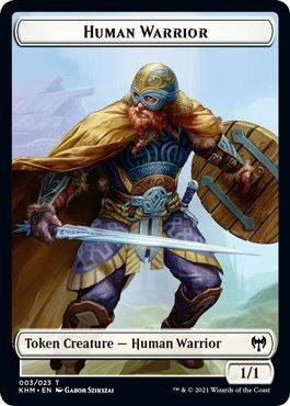 Human Warrior // Spirit Double-Sided Token - Foil