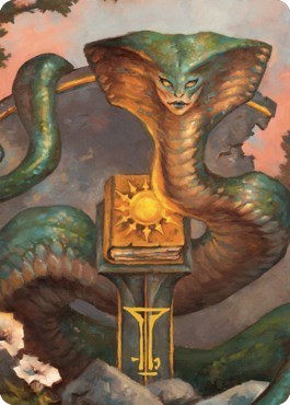 Guardian Naga Art Card - Gold Stamped Signature