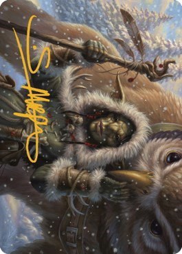 Owlbear Shepherd Art Card - Gold Stamped Signature