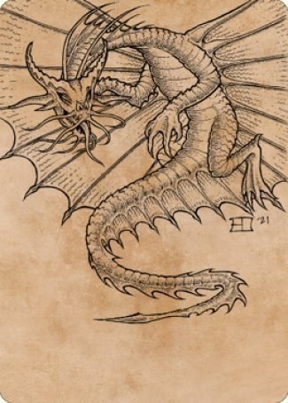 Ancient Gold Dragon Art Card